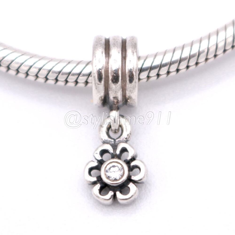 Authentic PANDORA Daisy with Clear Zirconia Charm